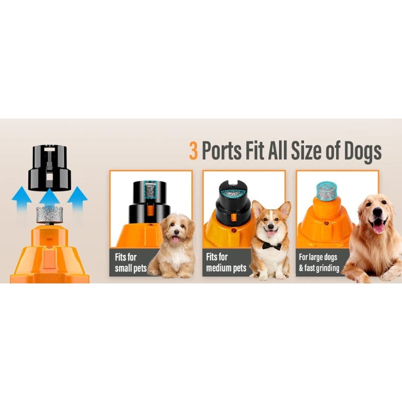 TechnuPet Dog Nail Care 6-Speed Rechargeable Dog Nail Grinder