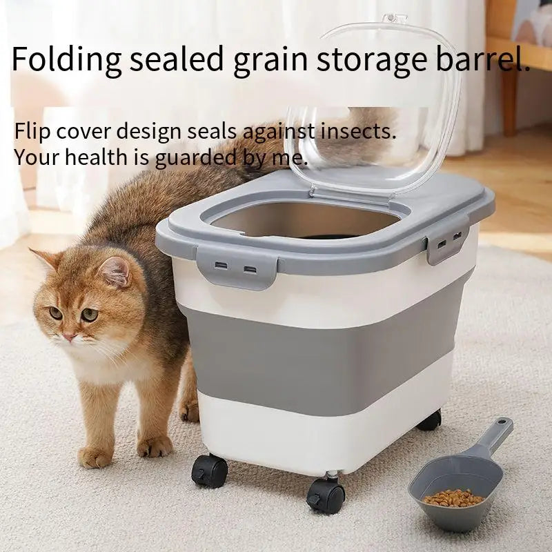 Collapsible Pet Food Container