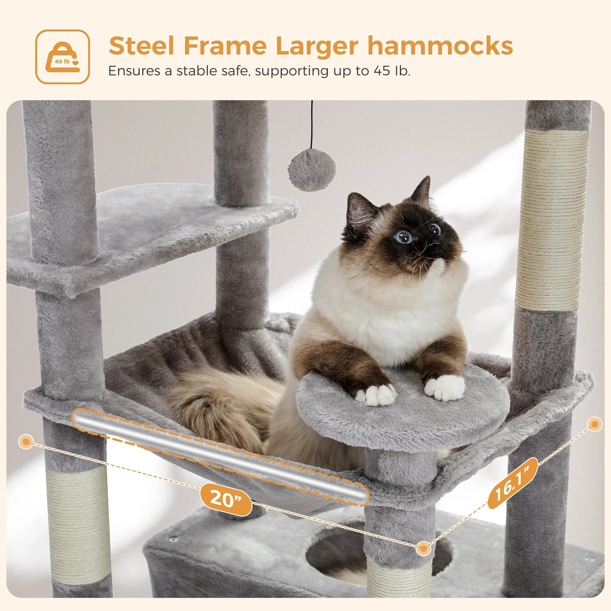 Large Grey Cat Tree