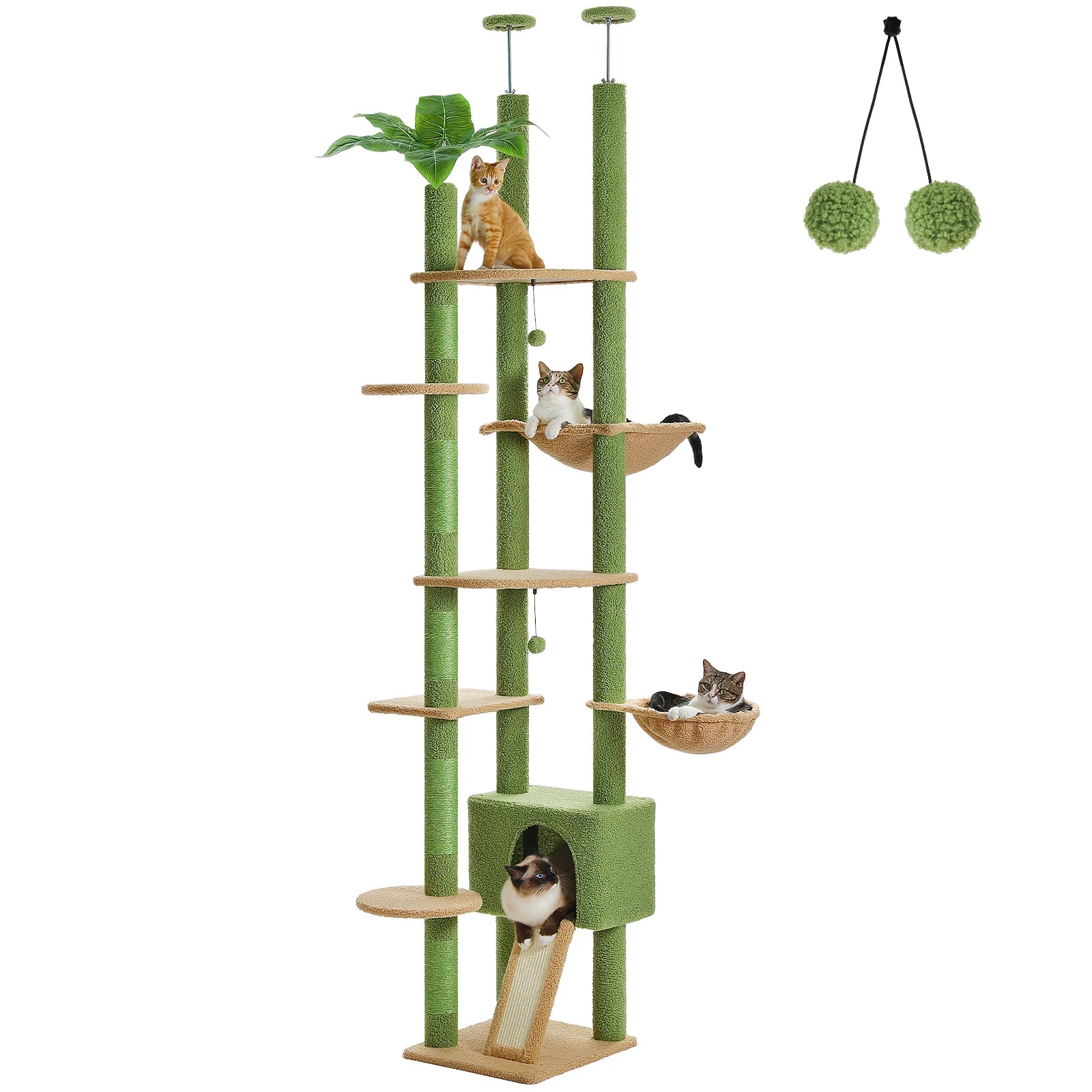 Adjustable Floor-to-Ceiling Cat Tree