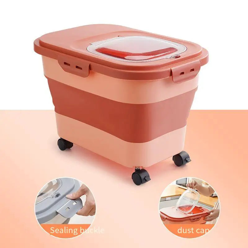 Collapsible Pet Food Container