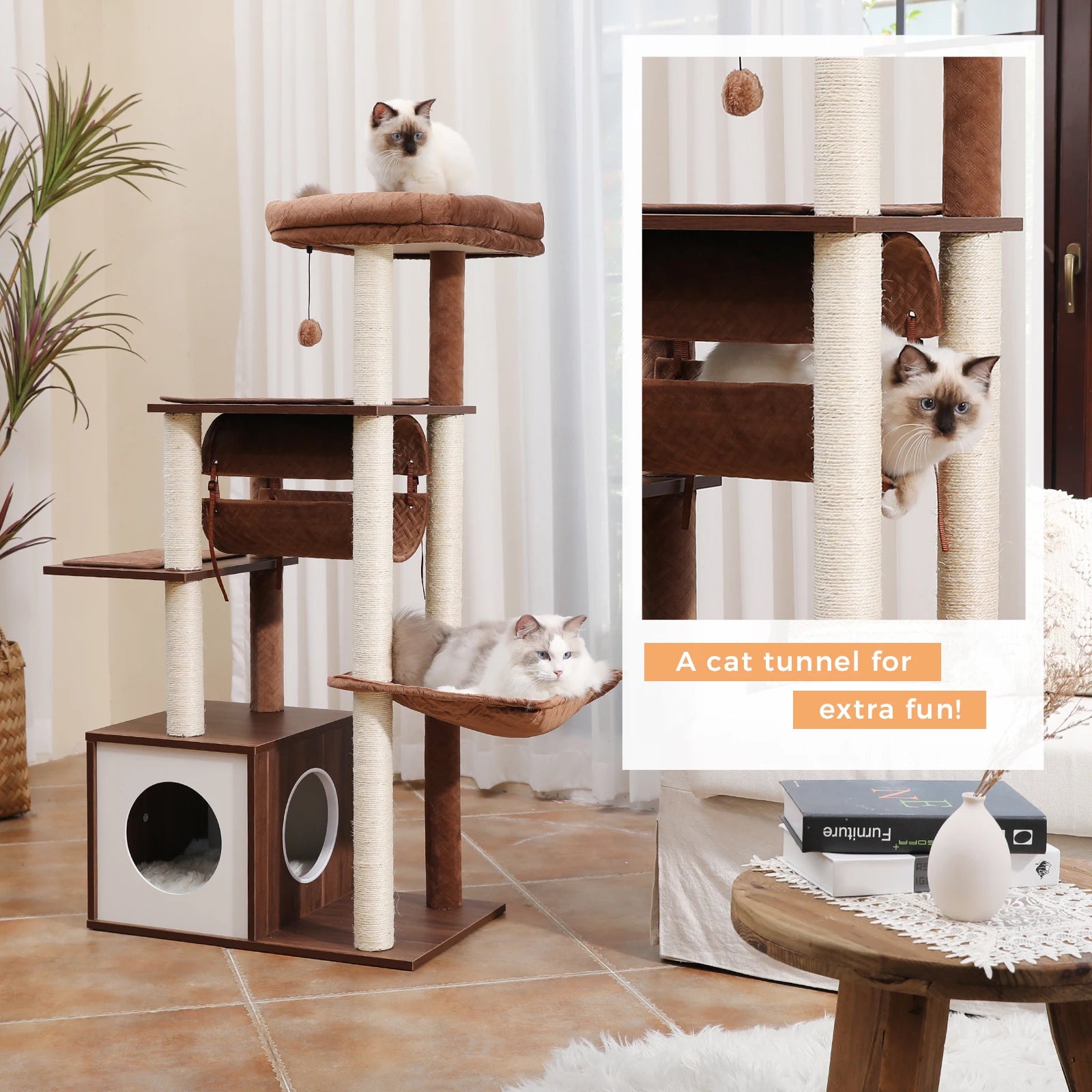Modern Wooden Cat Tree