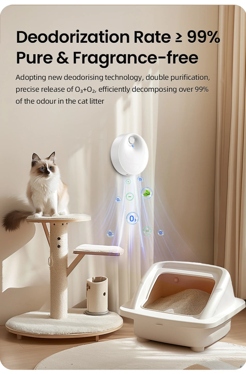 Smart Cat Litter Deodorizer