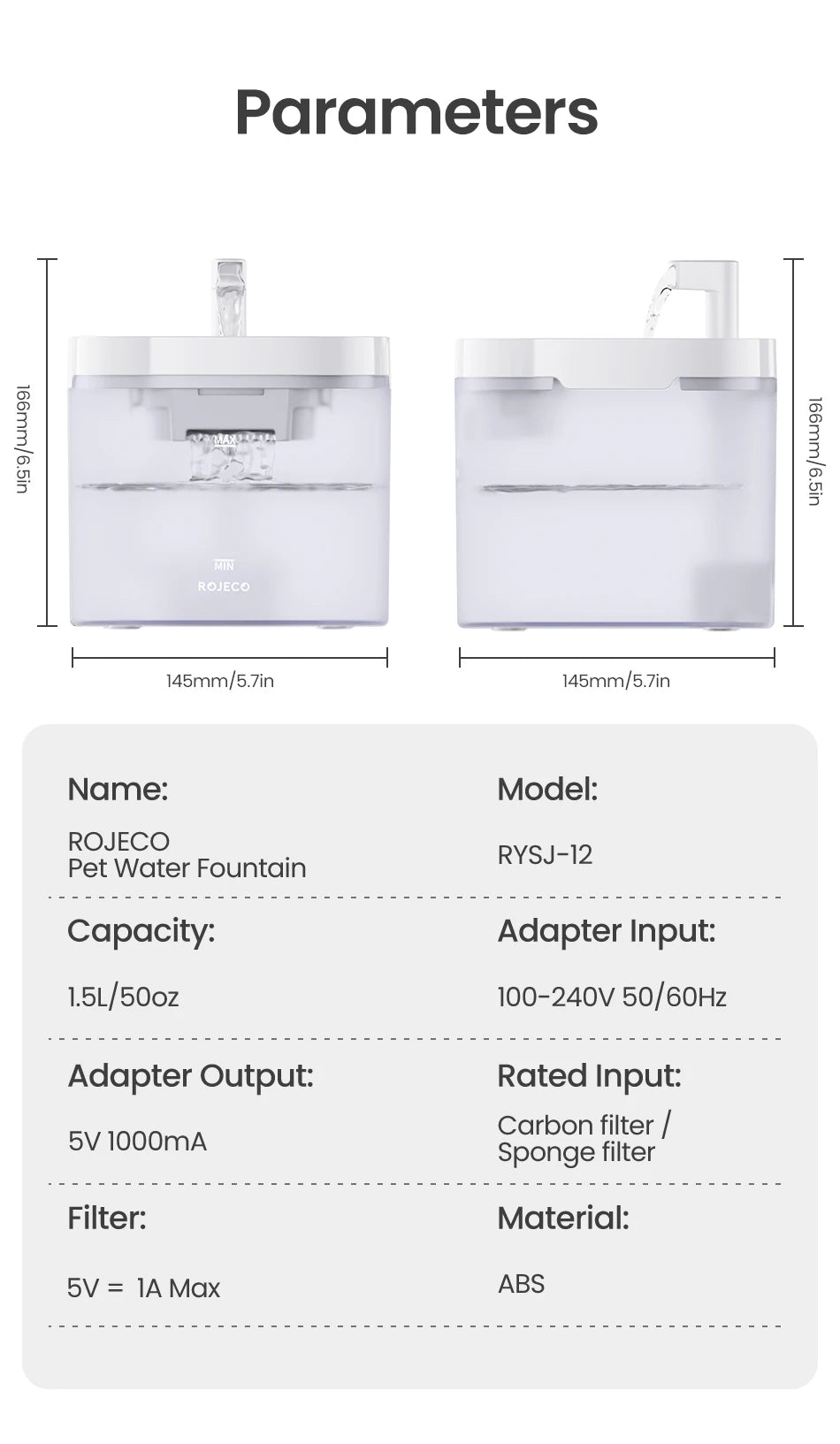 Smart Cat Water Fountain with filters