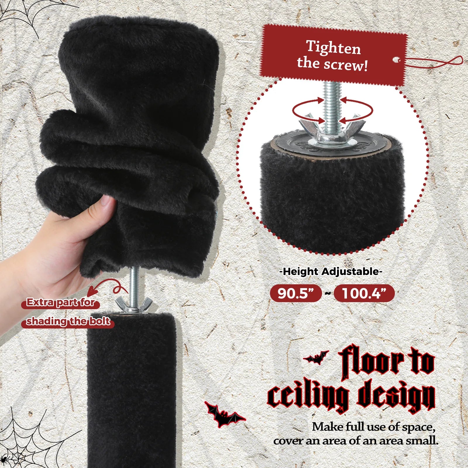 Adjustable Floor-to-Ceiling Cat Tree