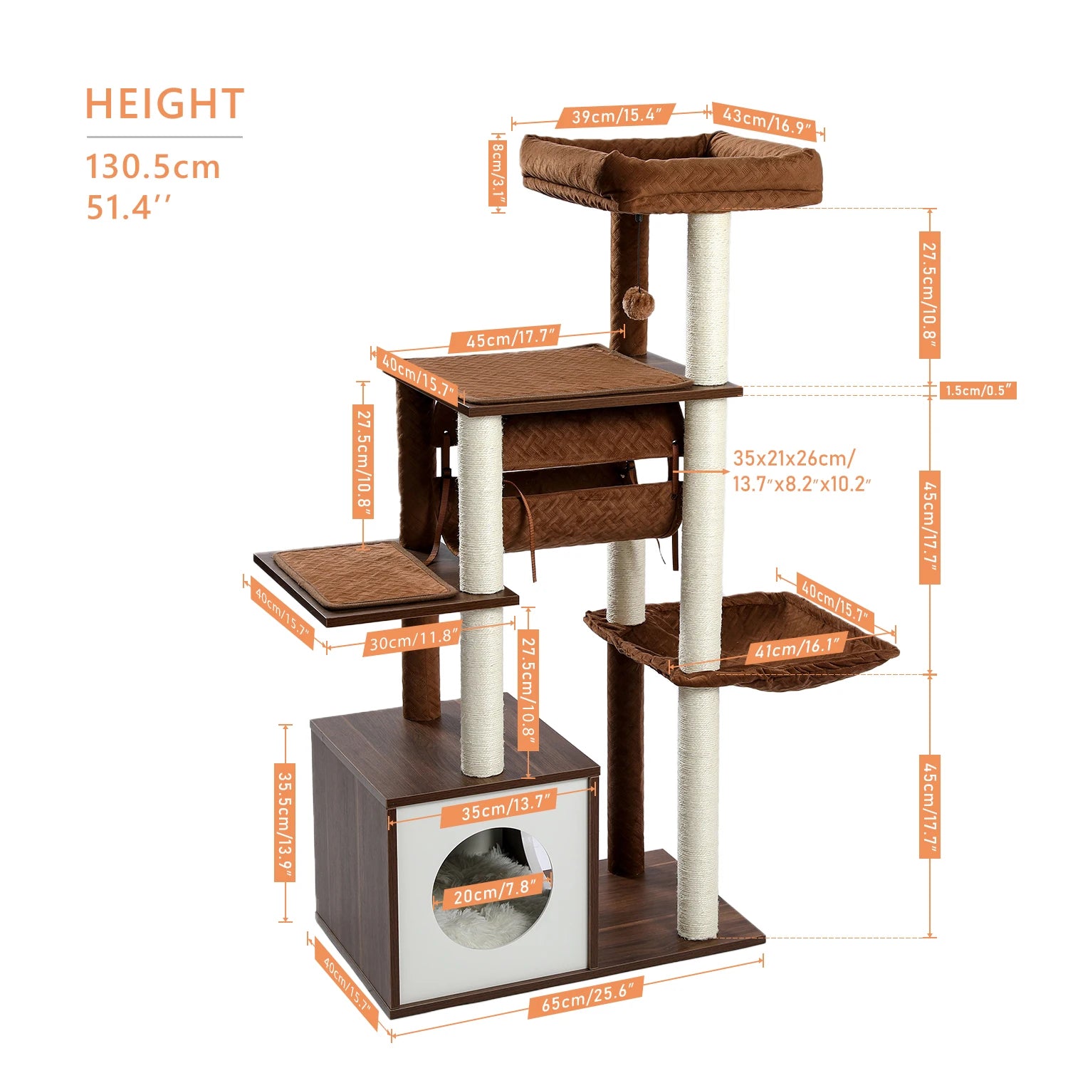 Modern Wooden Cat Tree