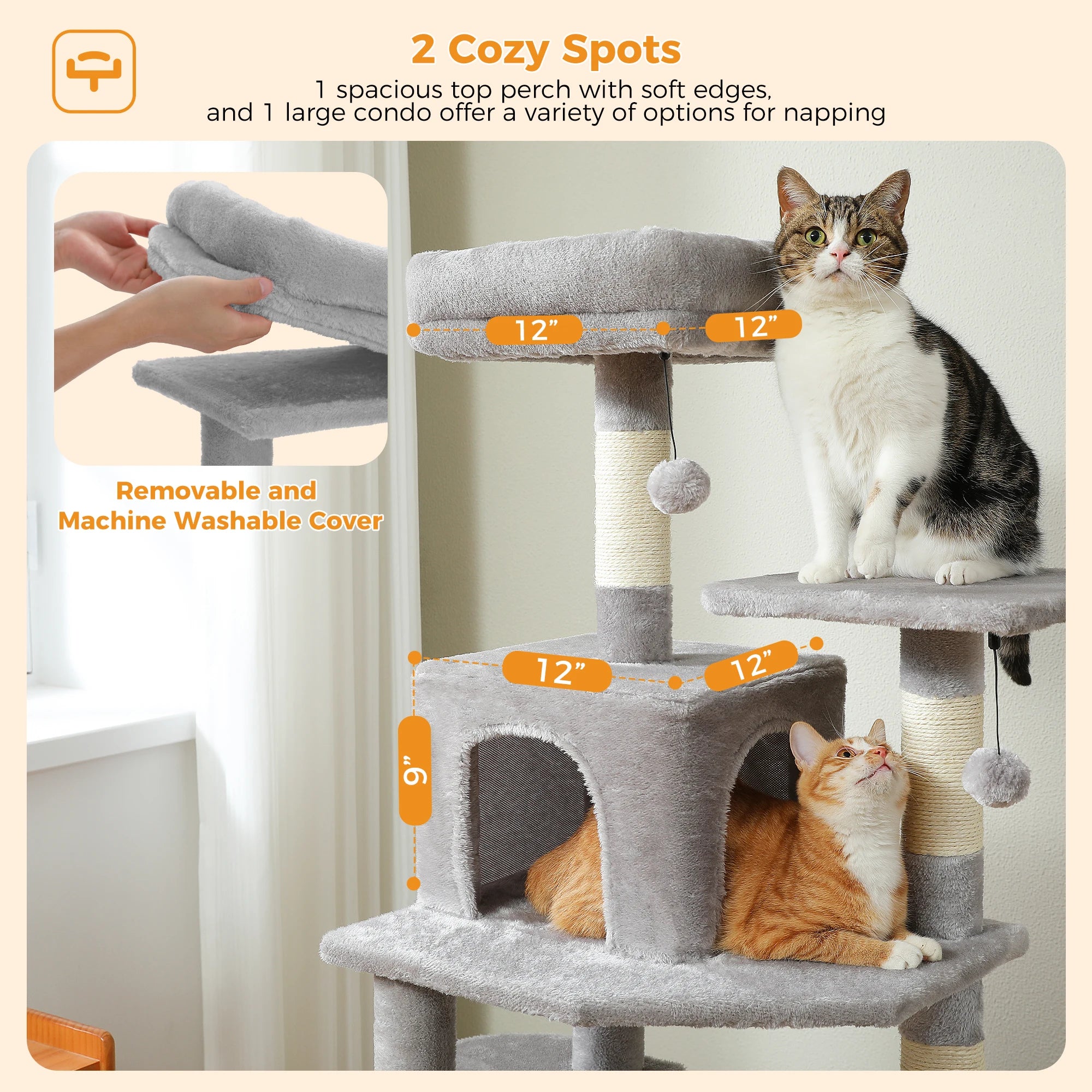 Large Grey Cat Tree