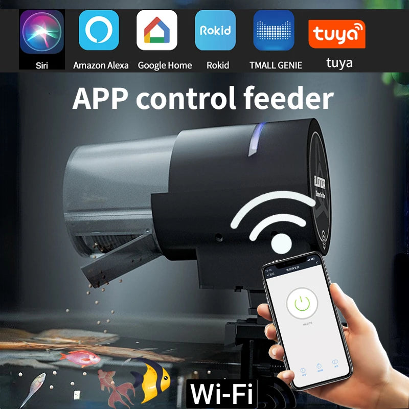 Automatic Aquarium Fish Tank Feeder with WIFI app