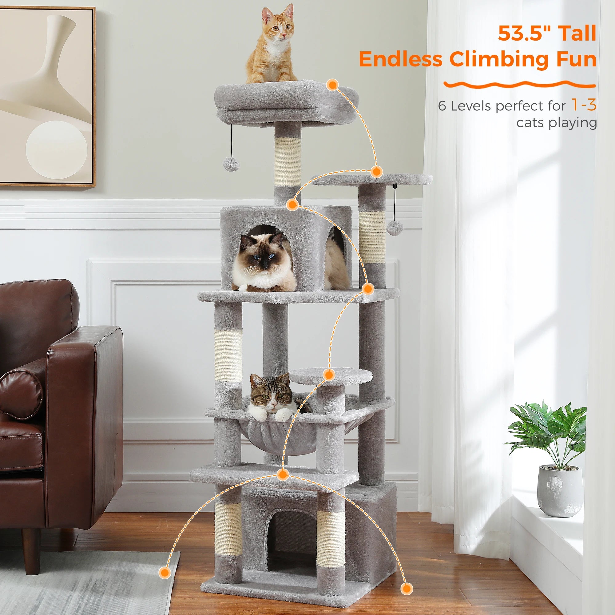 Large Grey Cat Tree