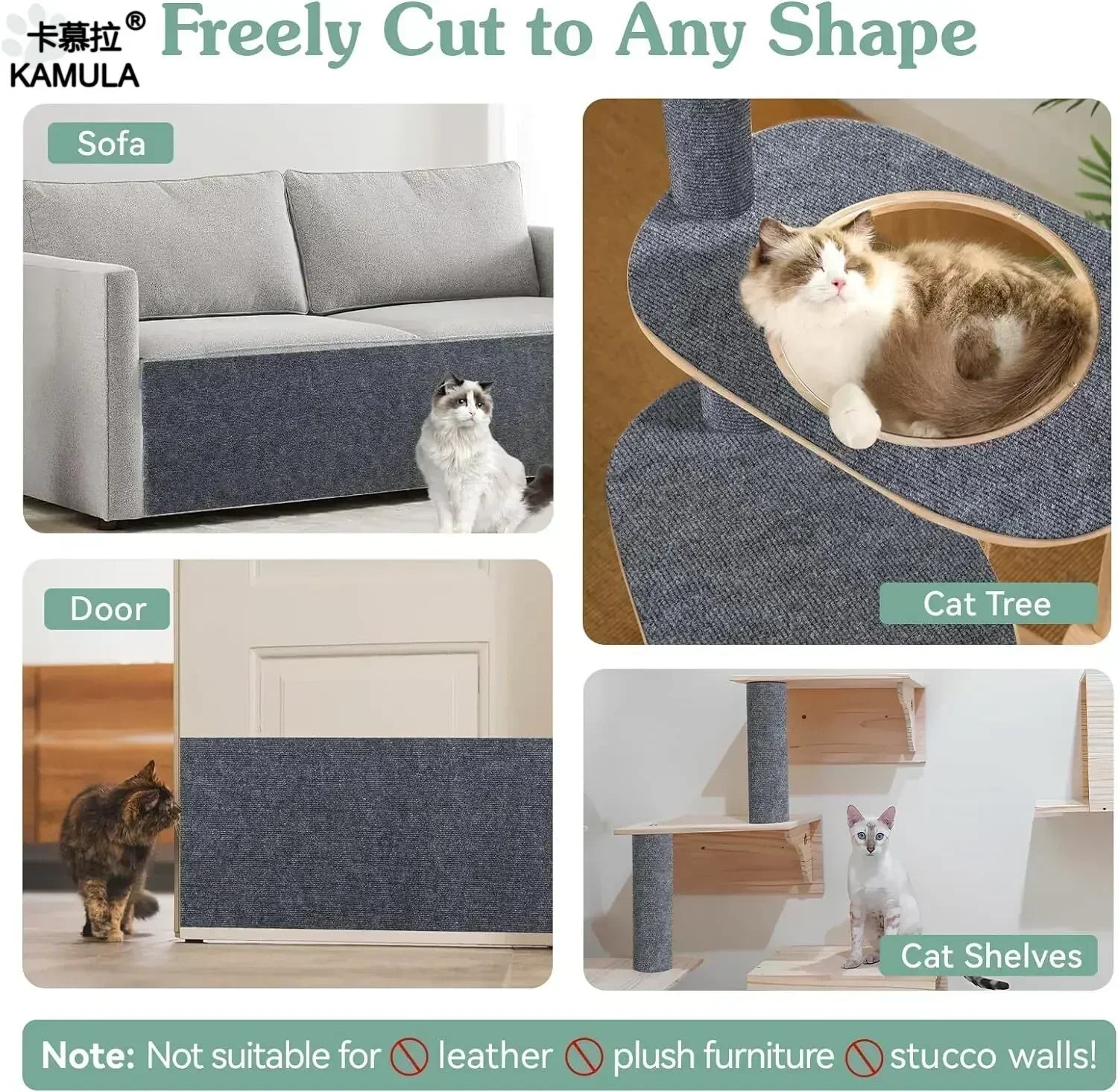 Self-Adhesive Cat Scratch Carpet