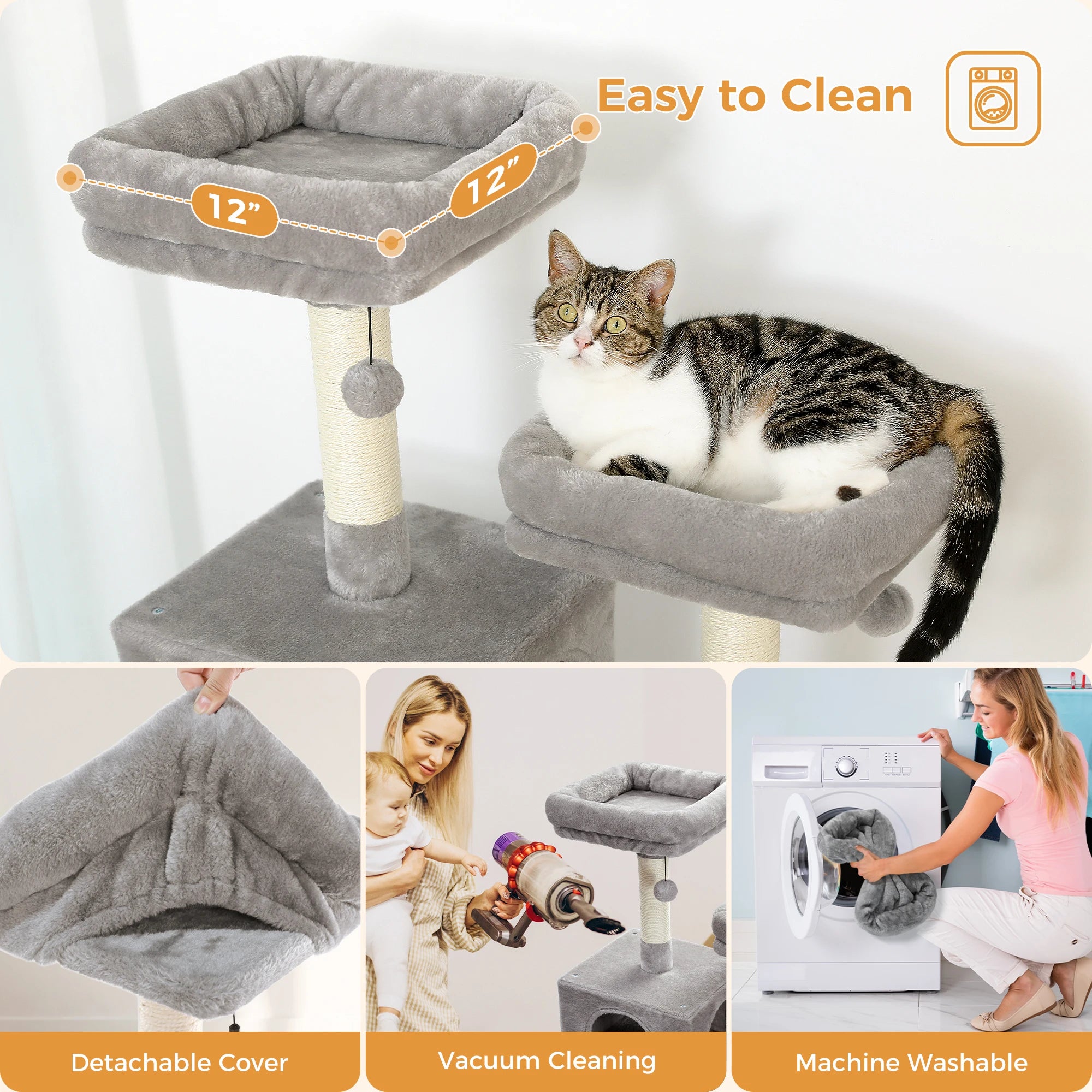 Large Grey Cat Tree