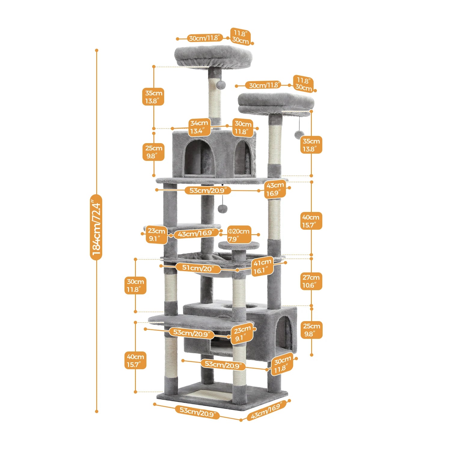Large Grey Cat Tree