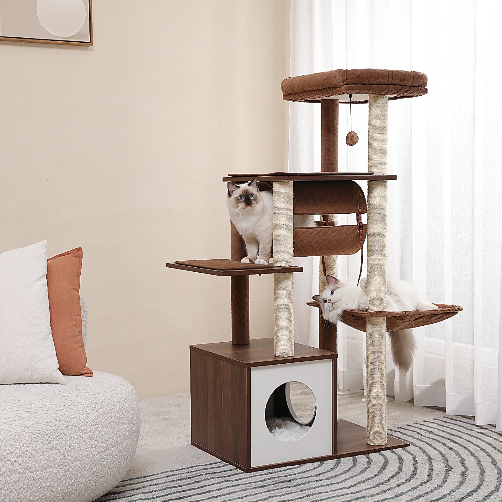 Modern Wooden Cat Tree