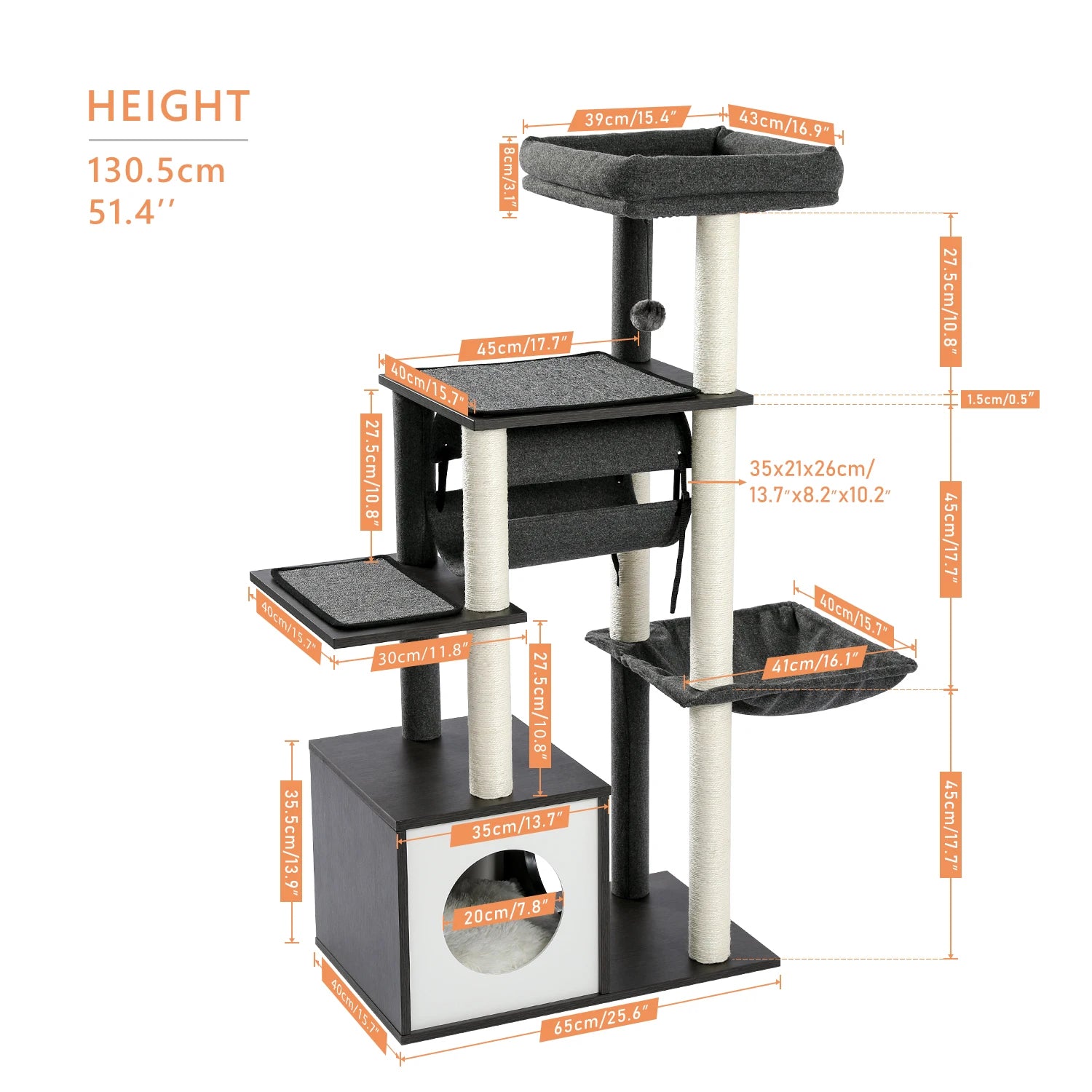 Modern Wooden Cat Tree