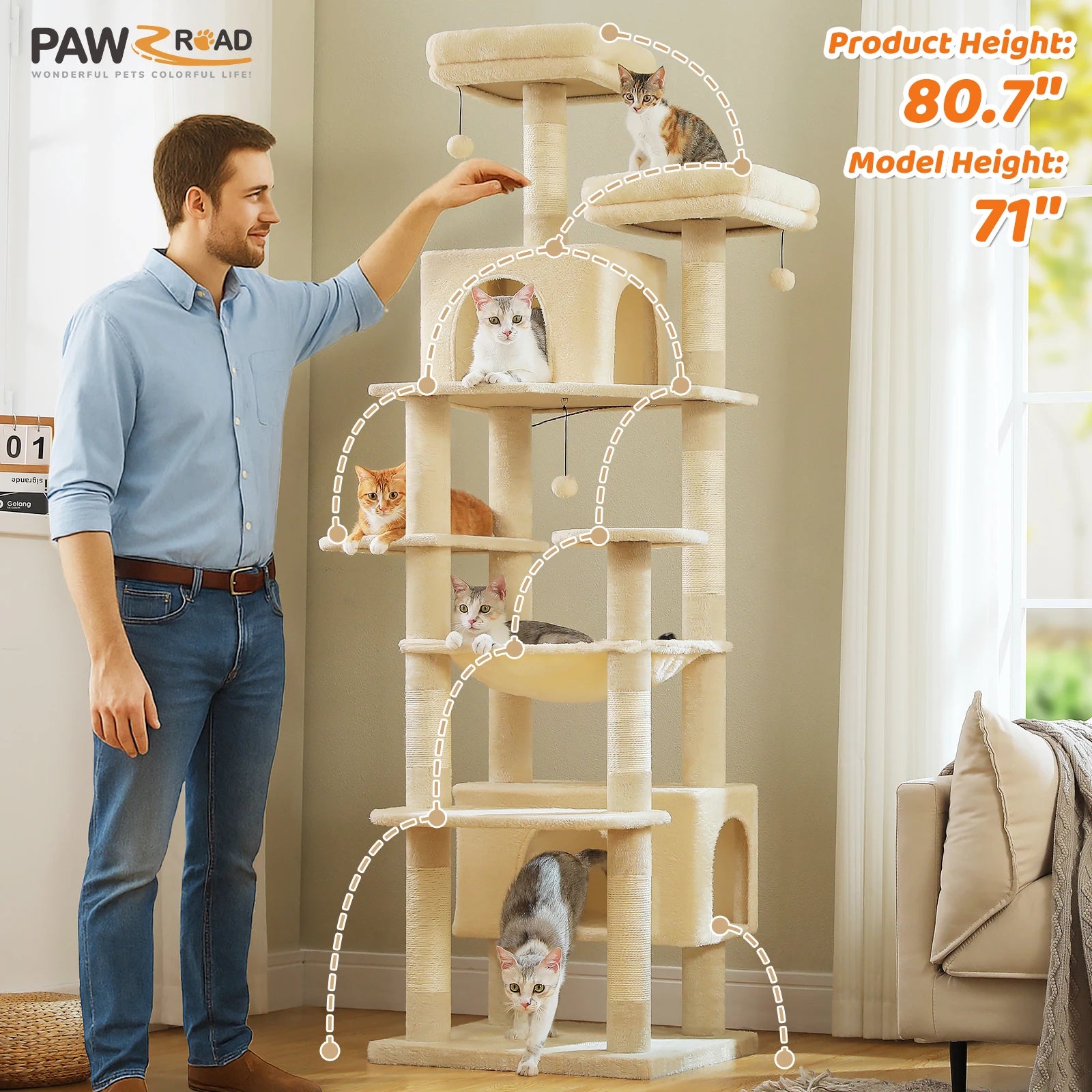 Tall Multi-Level Cat Tree