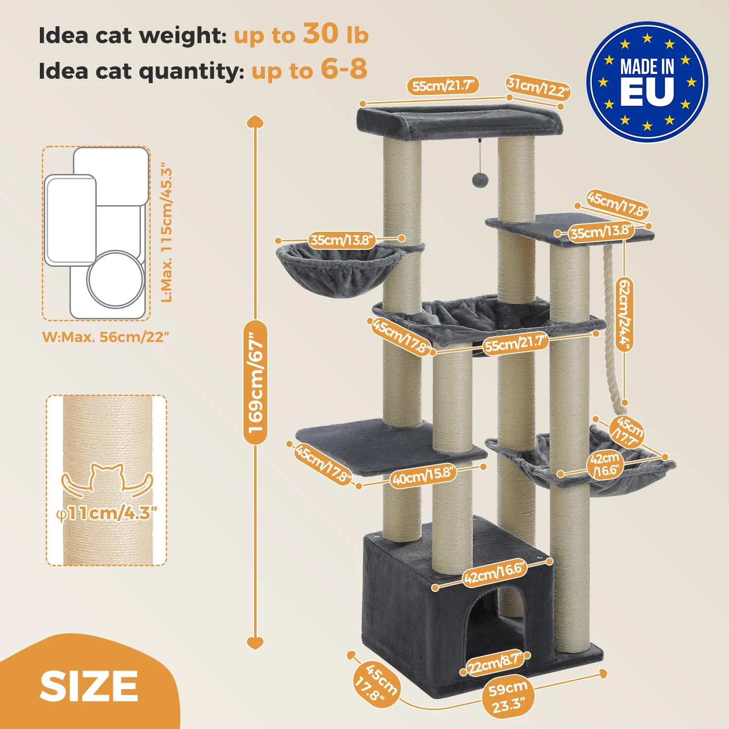 Big Cat Tree for Large Cats