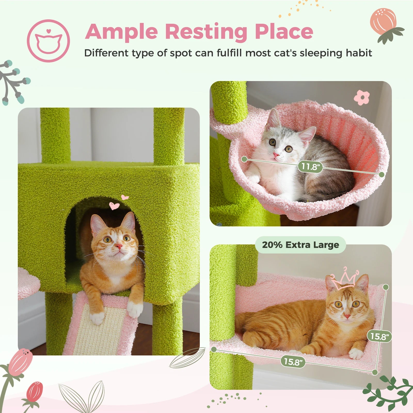 Adjustable Floor-to-Ceiling Cat Tree
