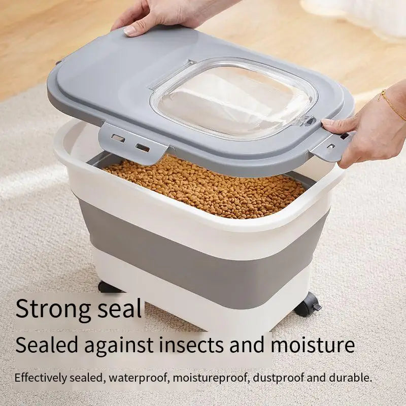 Collapsible Pet Food Container