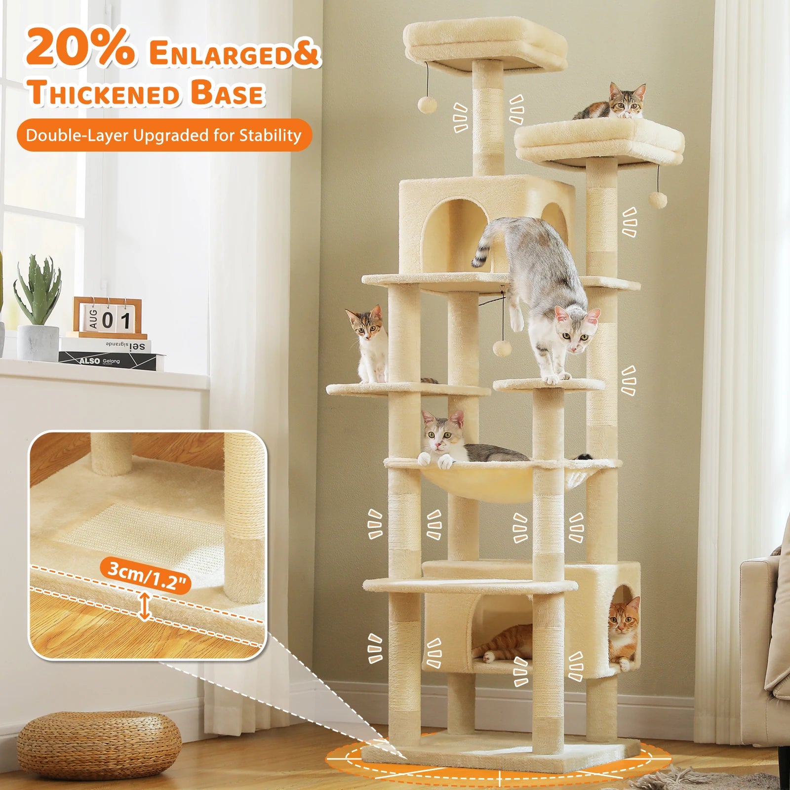 Tall Multi-Level Cat Tree