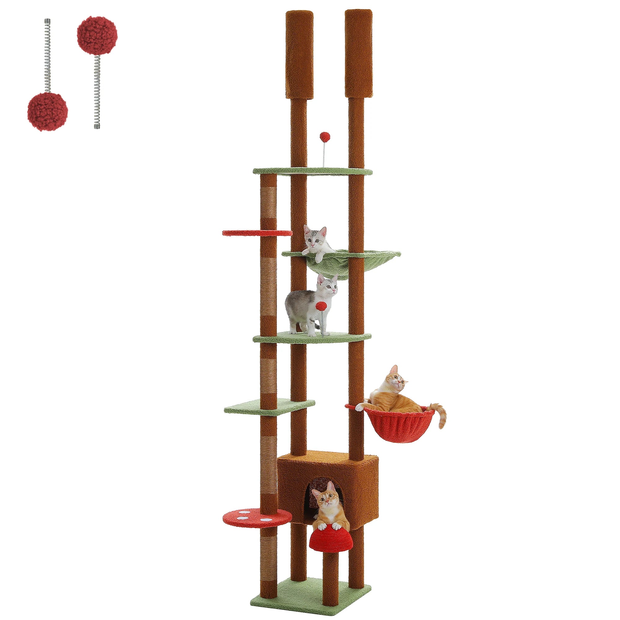 Adjustable Floor-to-Ceiling Cat Tree