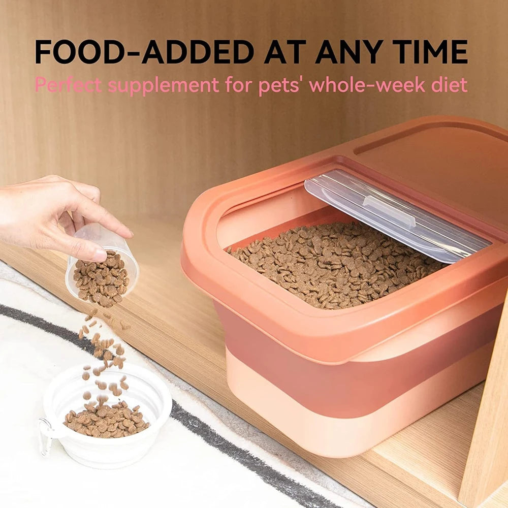 Collapsible Pet Food Container