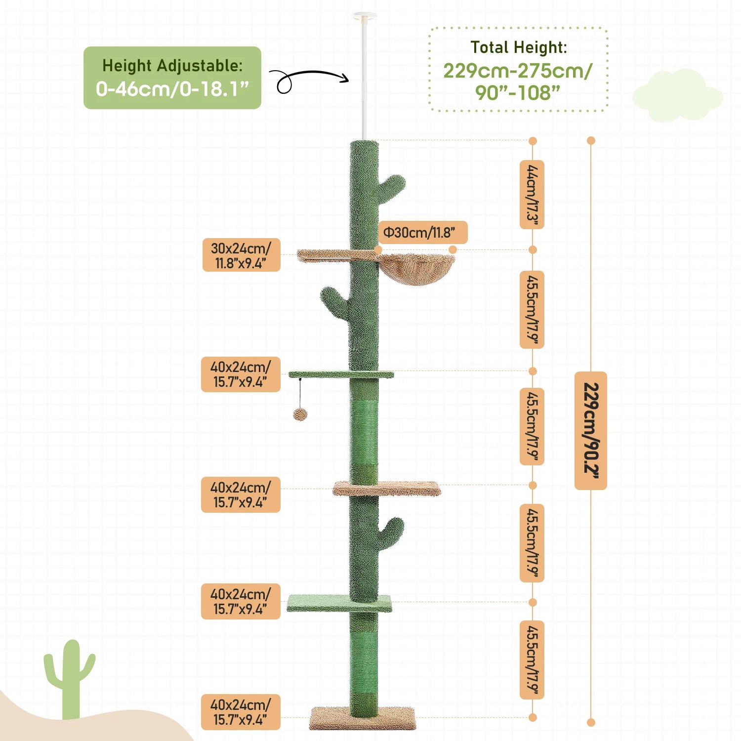 5-Tier Cactus Cat Tree