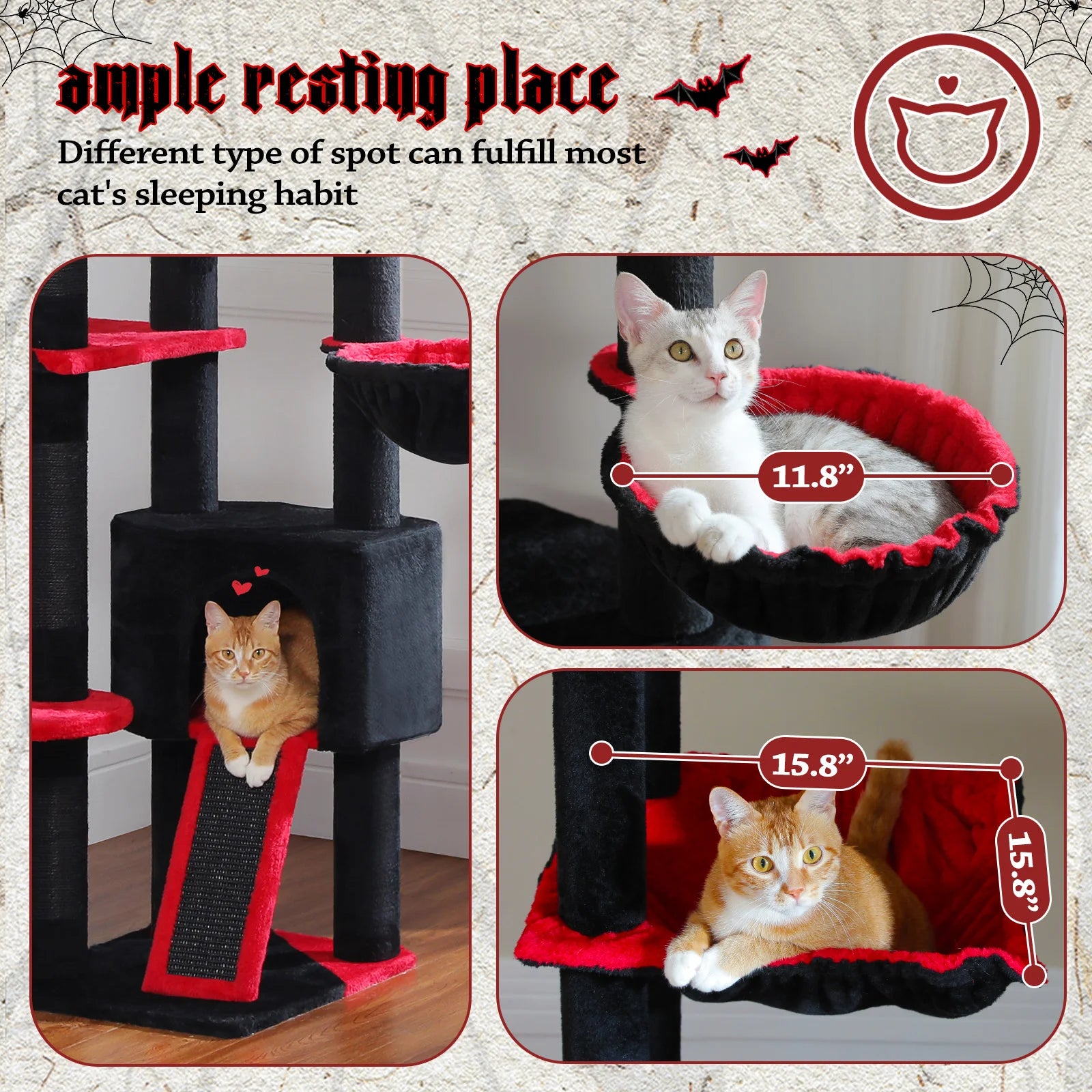 Adjustable Floor-to-Ceiling Cat Tree