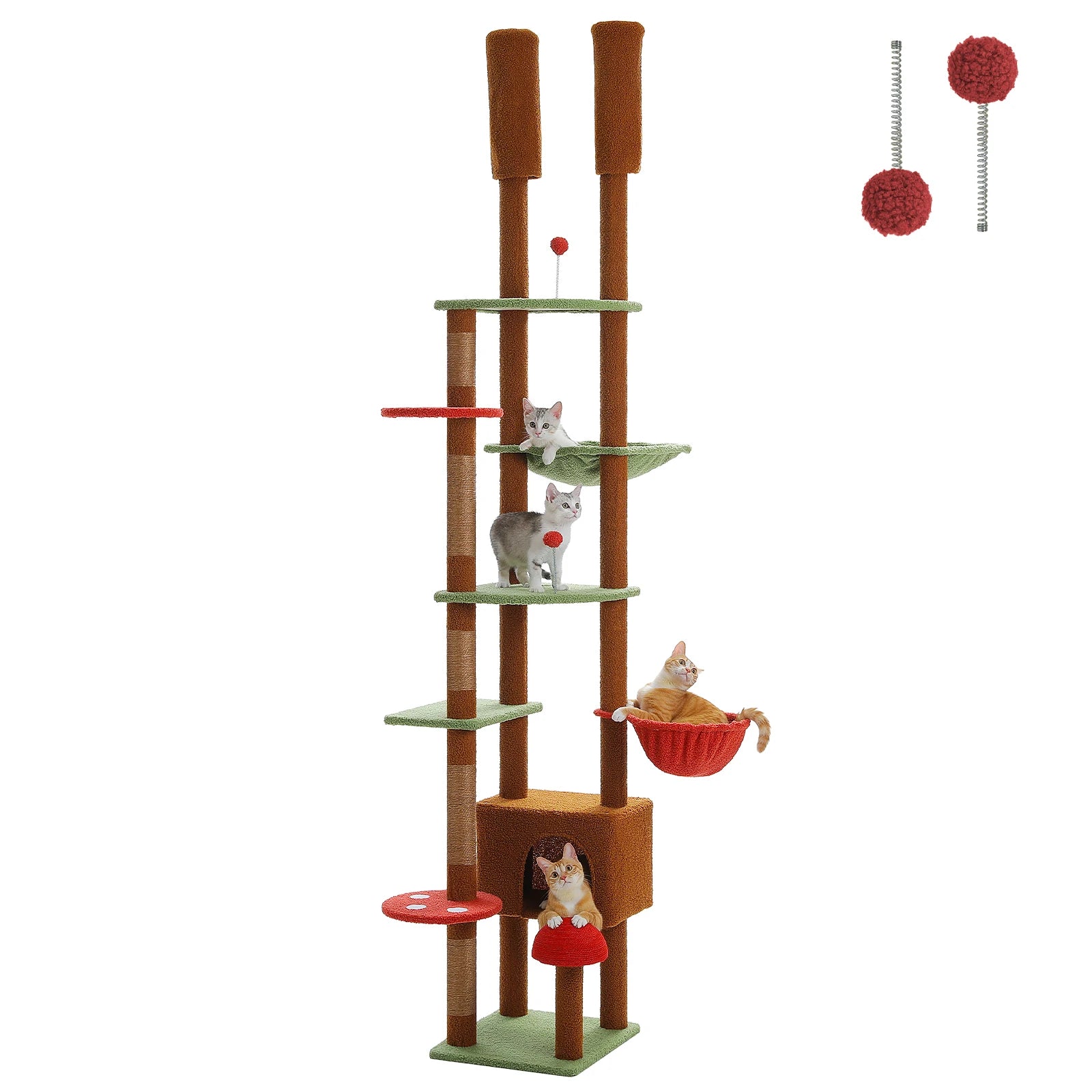 Adjustable Floor-to-Ceiling Cat Tree