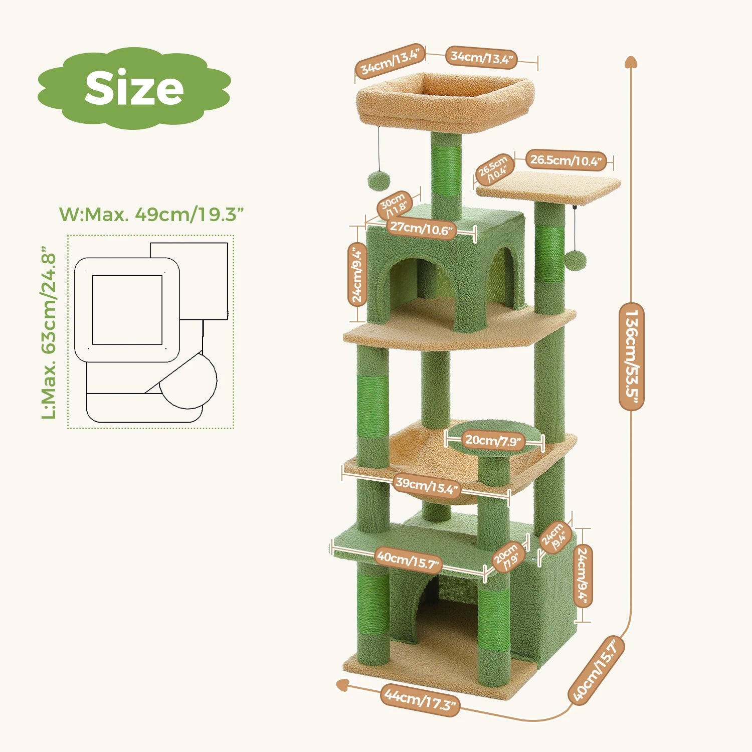 Large Cat Tree Tower