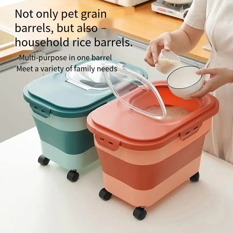 Collapsible Pet Food Container