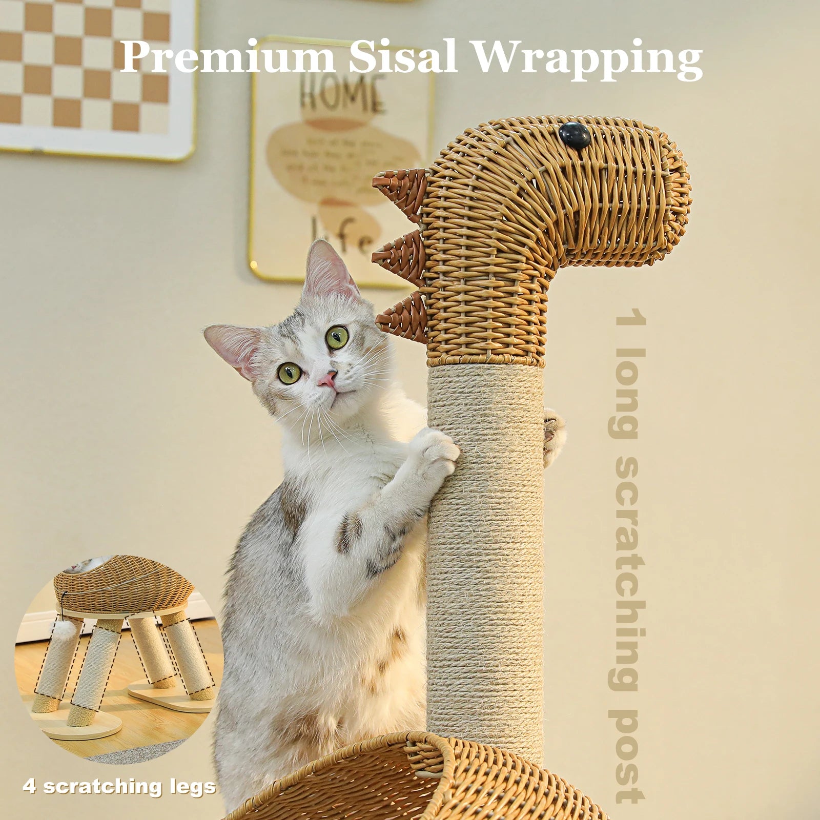 Whimsical Dinosaur Cat Tree