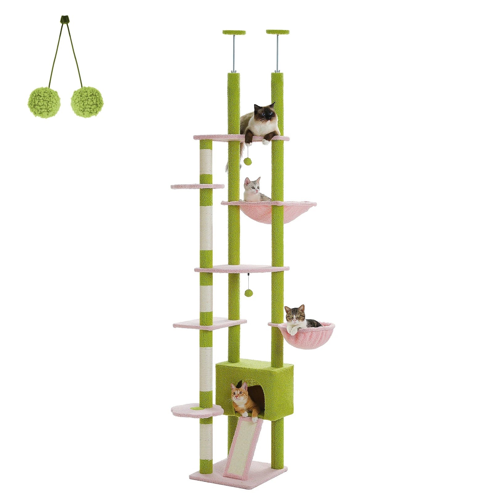 Adjustable Floor-to-Ceiling Cat Tree