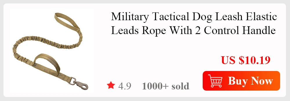 Tactical Large Dog Harness with Pouches
