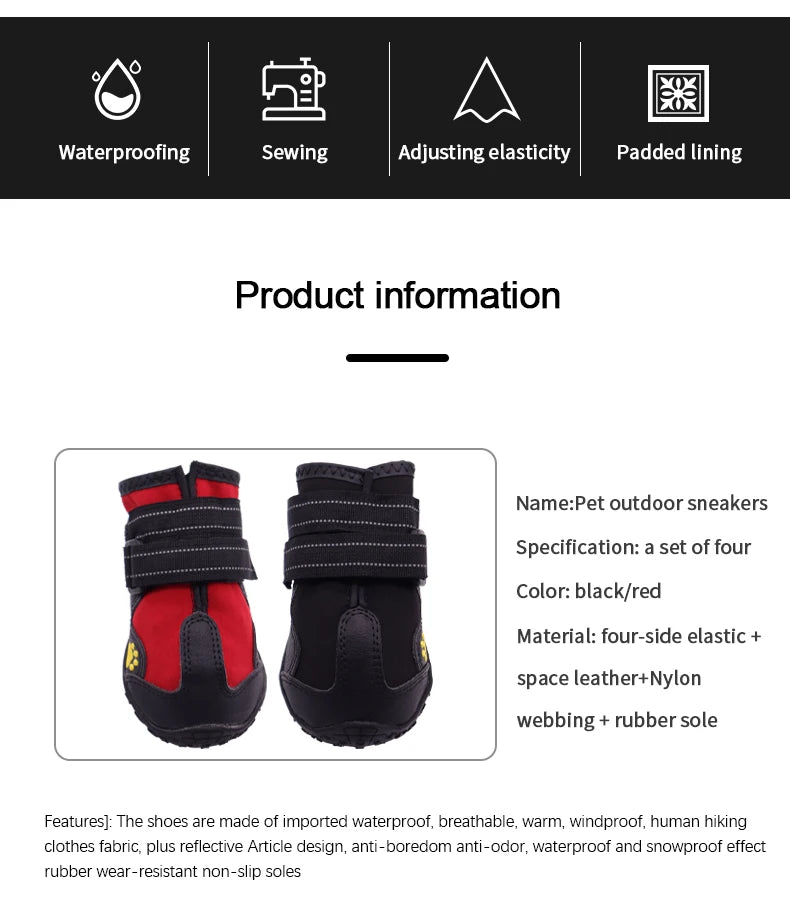 Warm Dog Boots For Winter