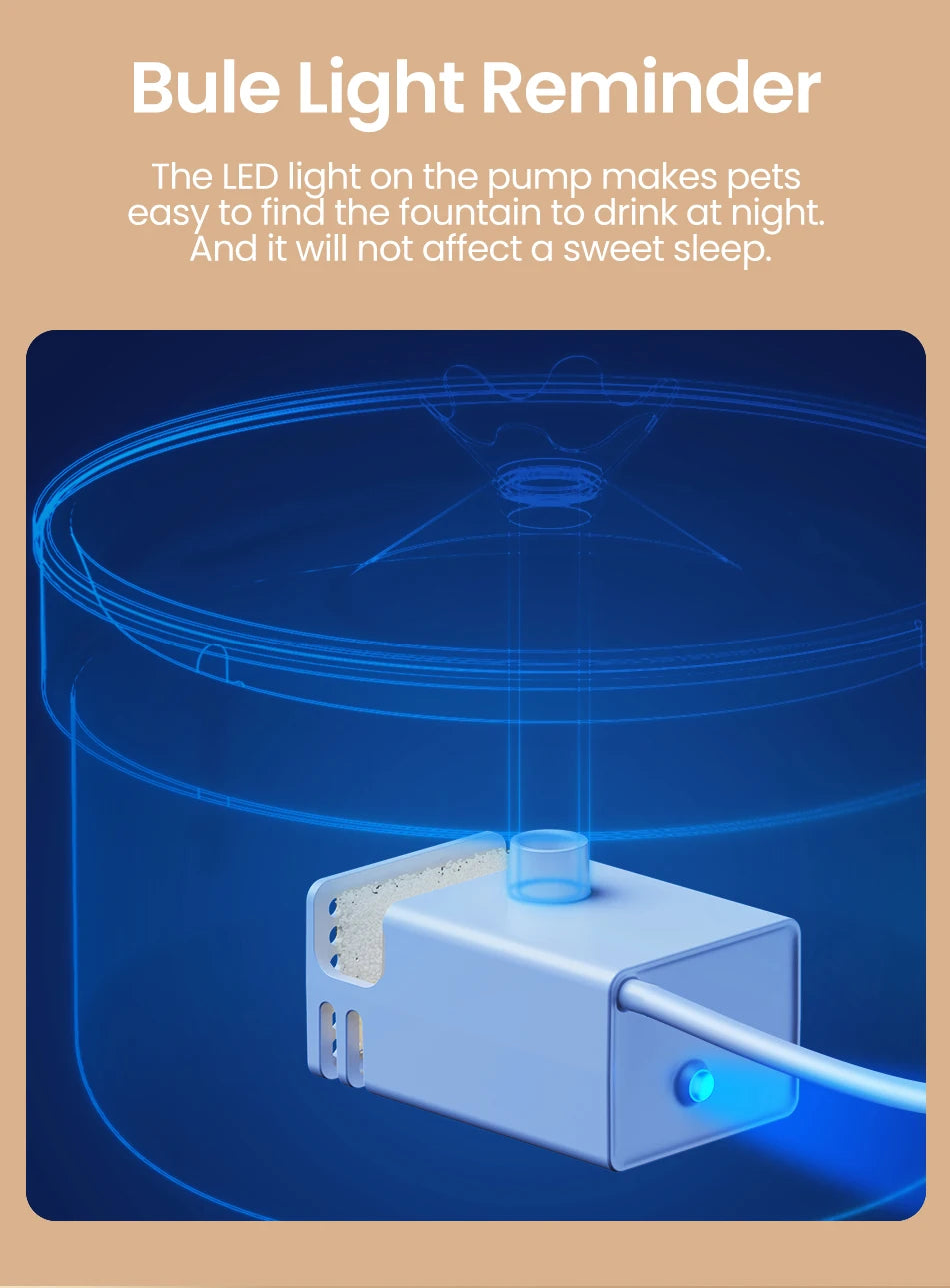 Stainless Steel Pet Drinking Automatic Water Fountain