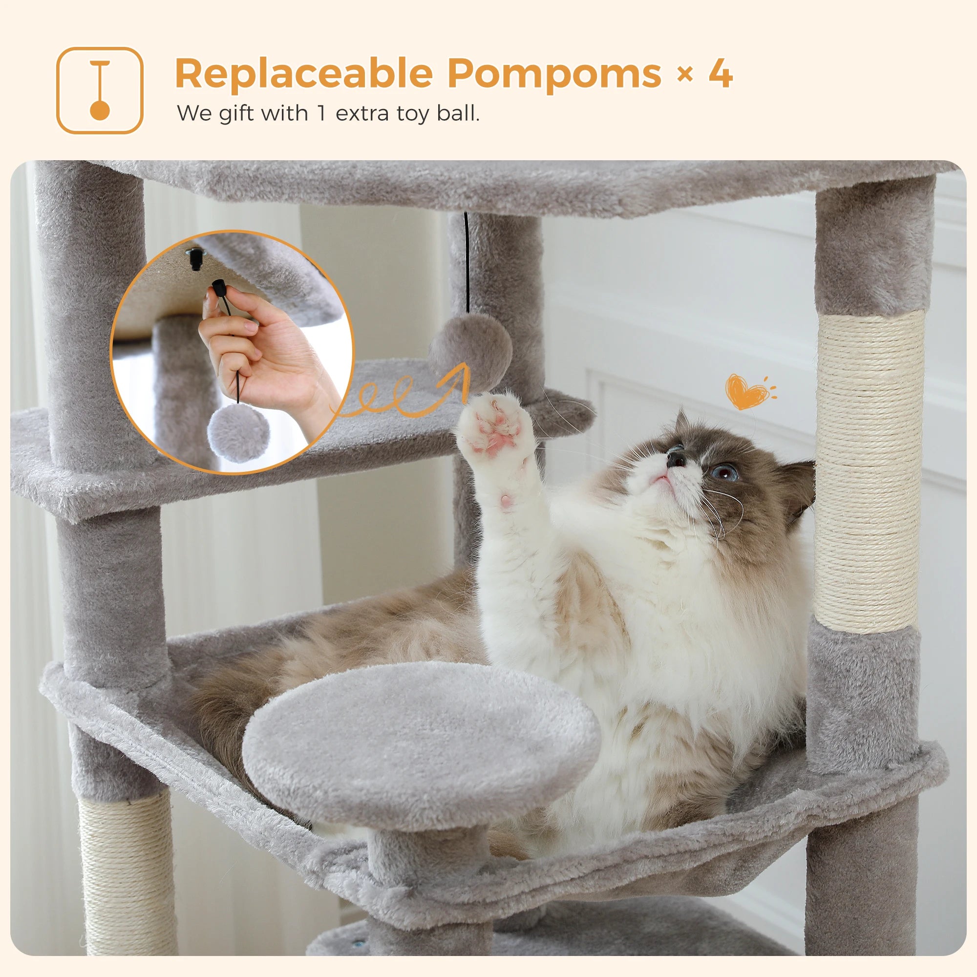 Large Grey Cat Tree