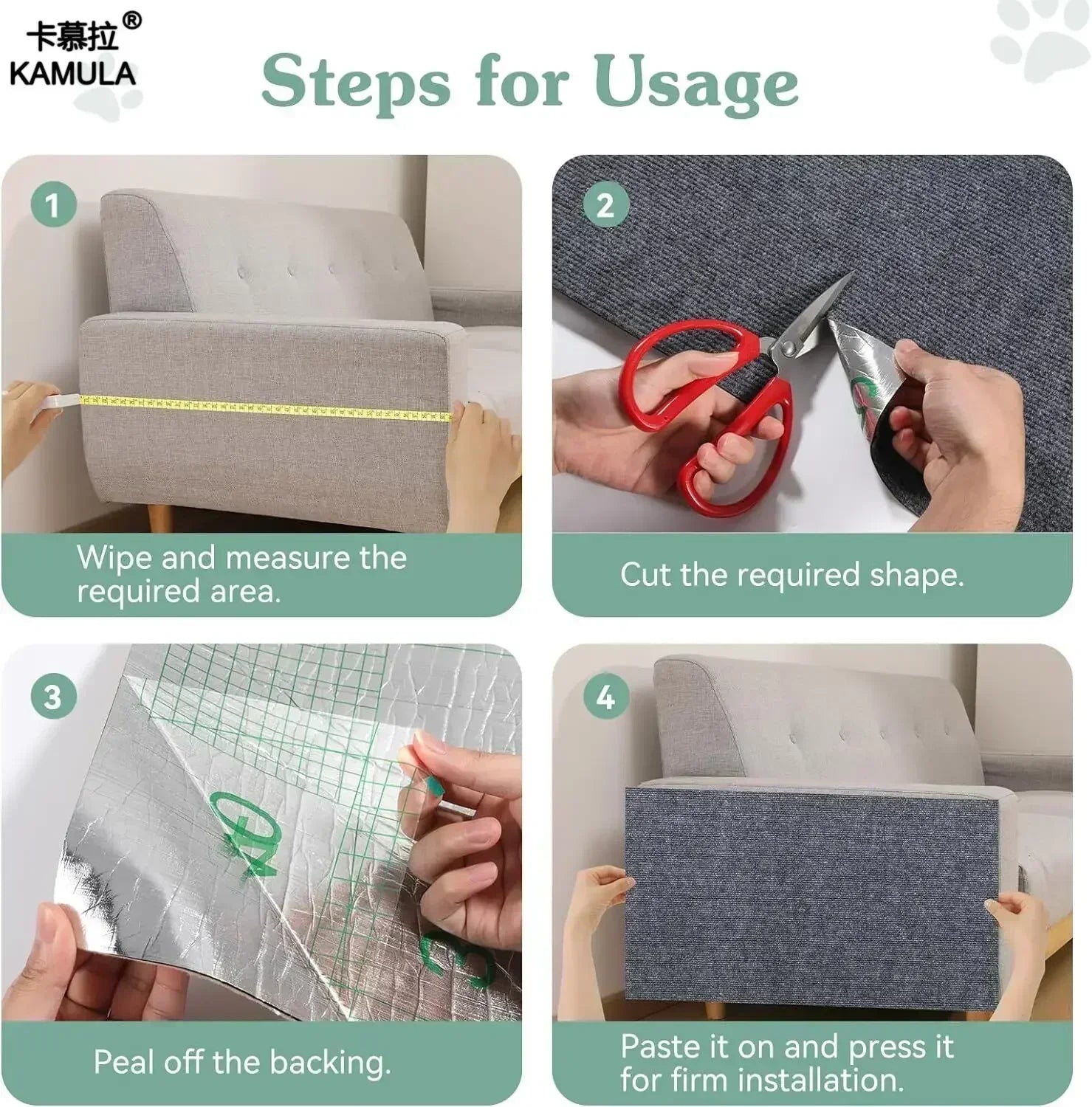 Self-Adhesive Cat Scratch Carpet