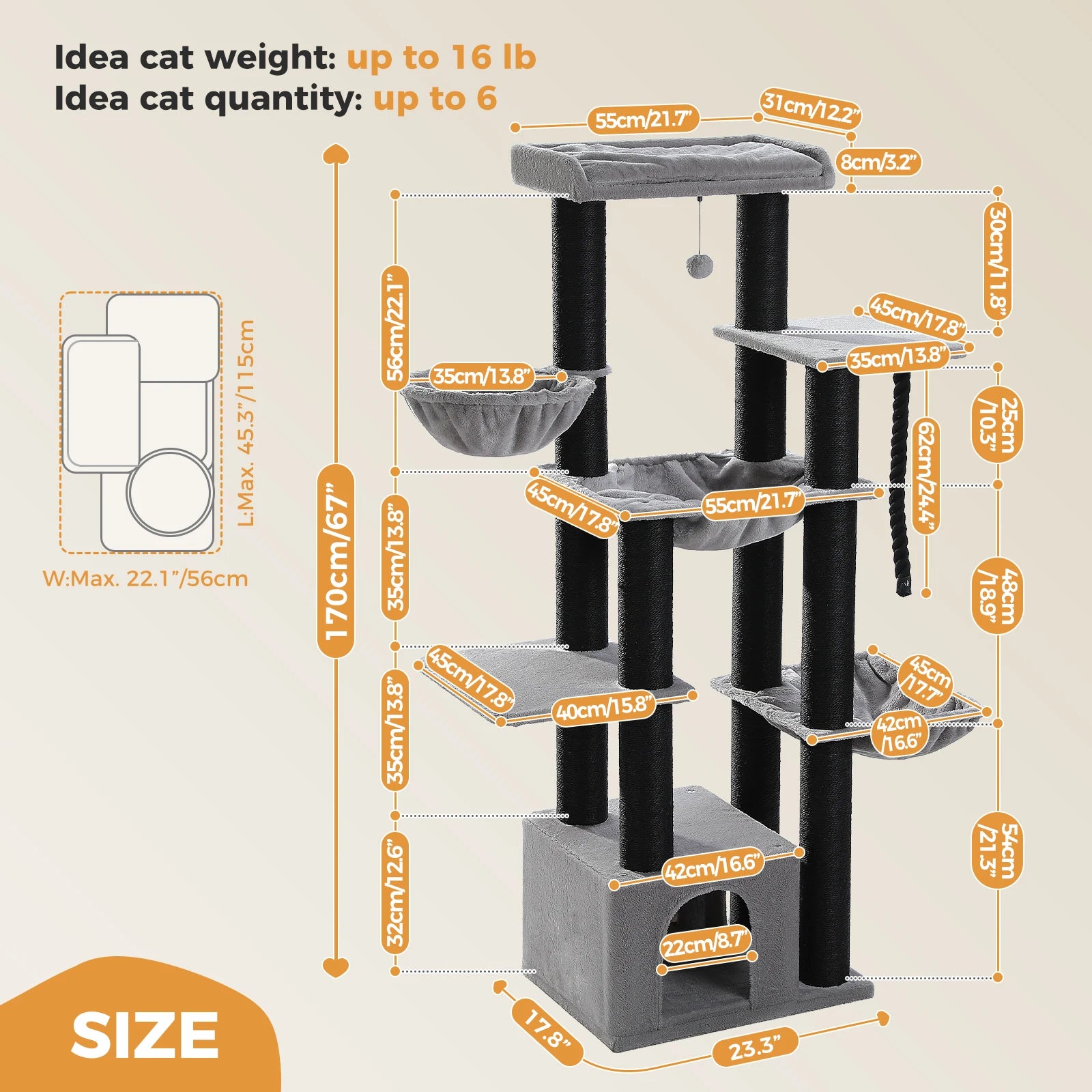 Big Cat Tree for Large Cats