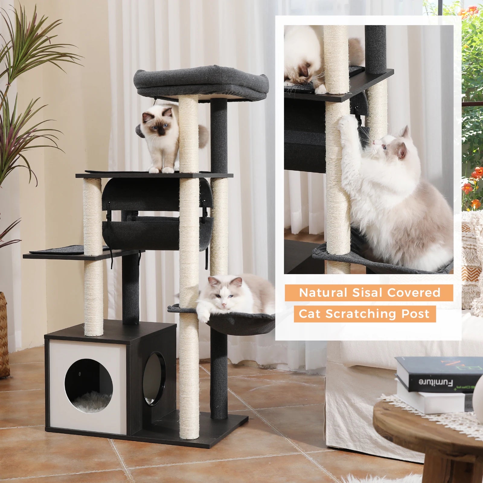 Modern Wooden Cat Tree