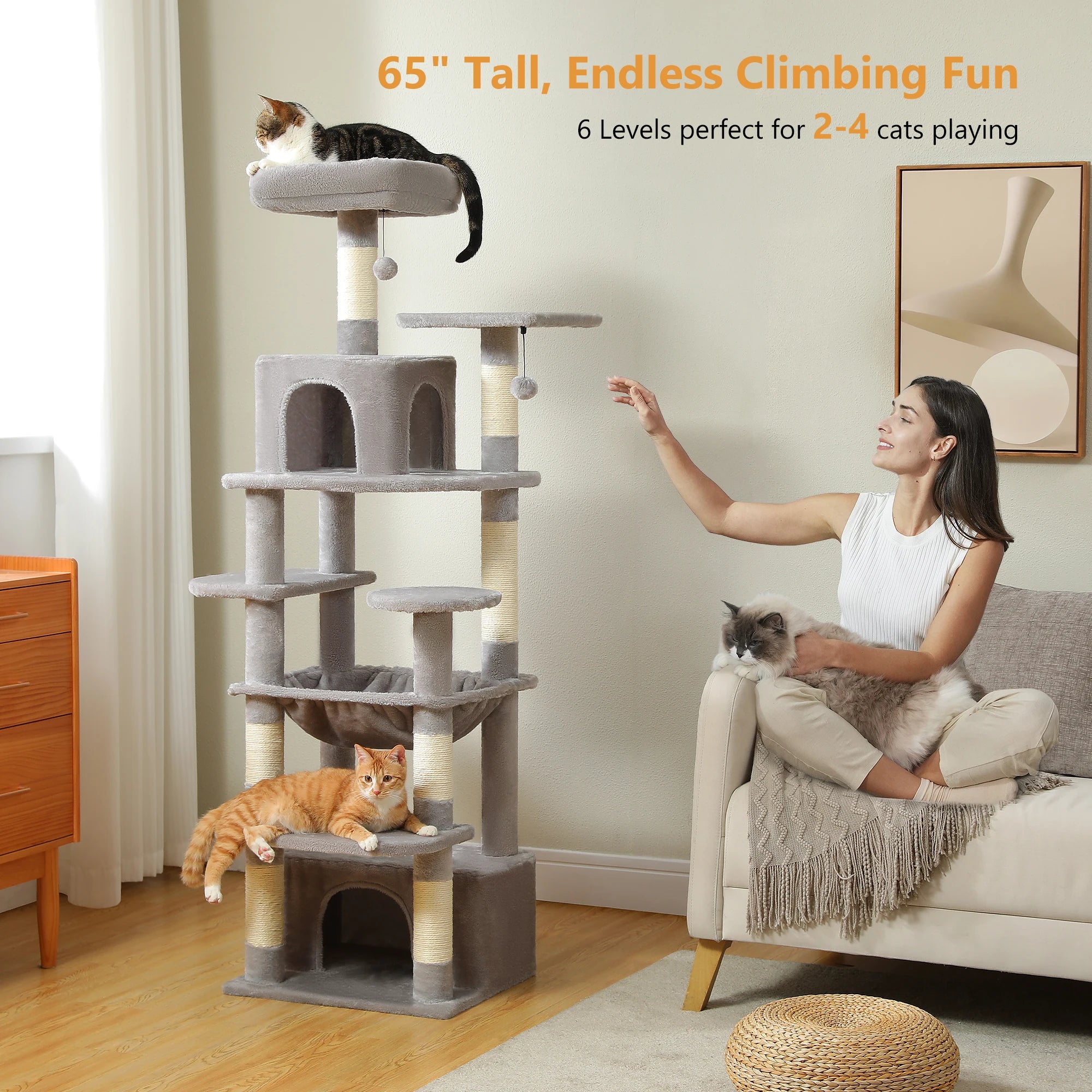 Large Grey Cat Tree