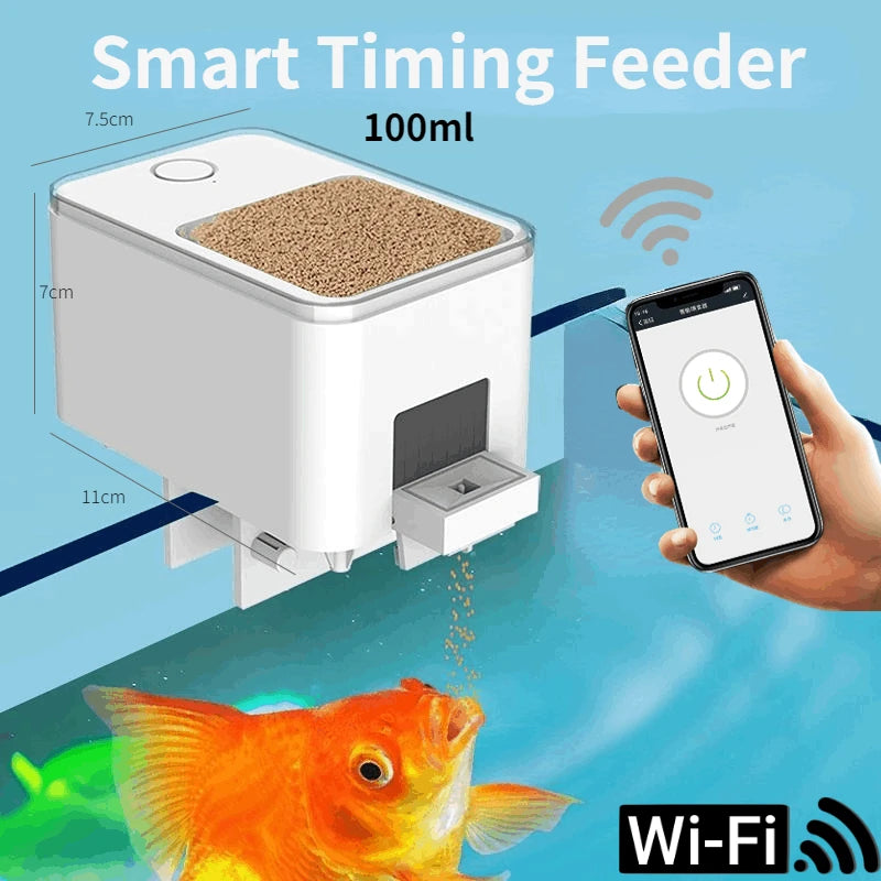 Automatic Aquarium Fish Tank Feeder with WIFI app