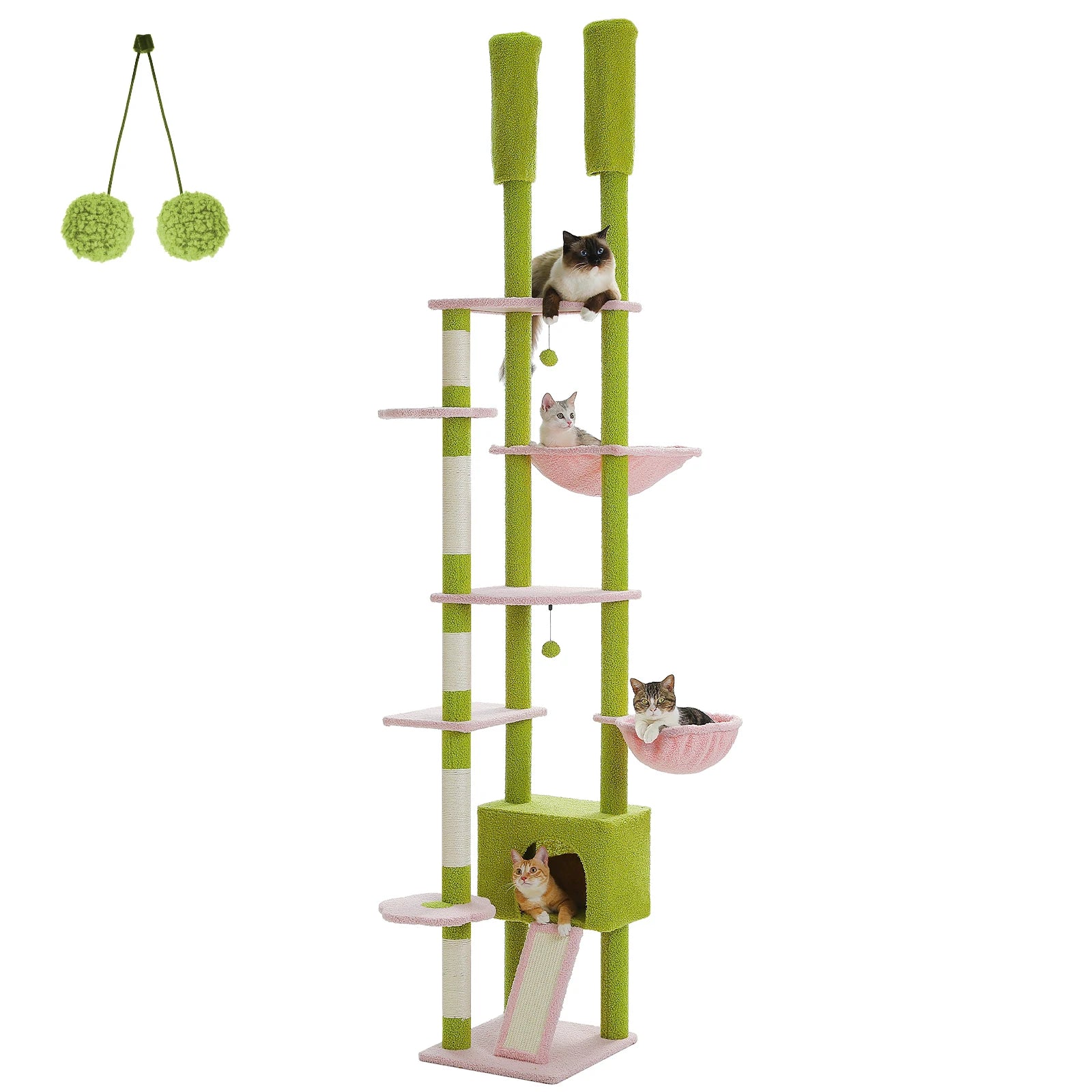 Adjustable Floor-to-Ceiling Cat Tree