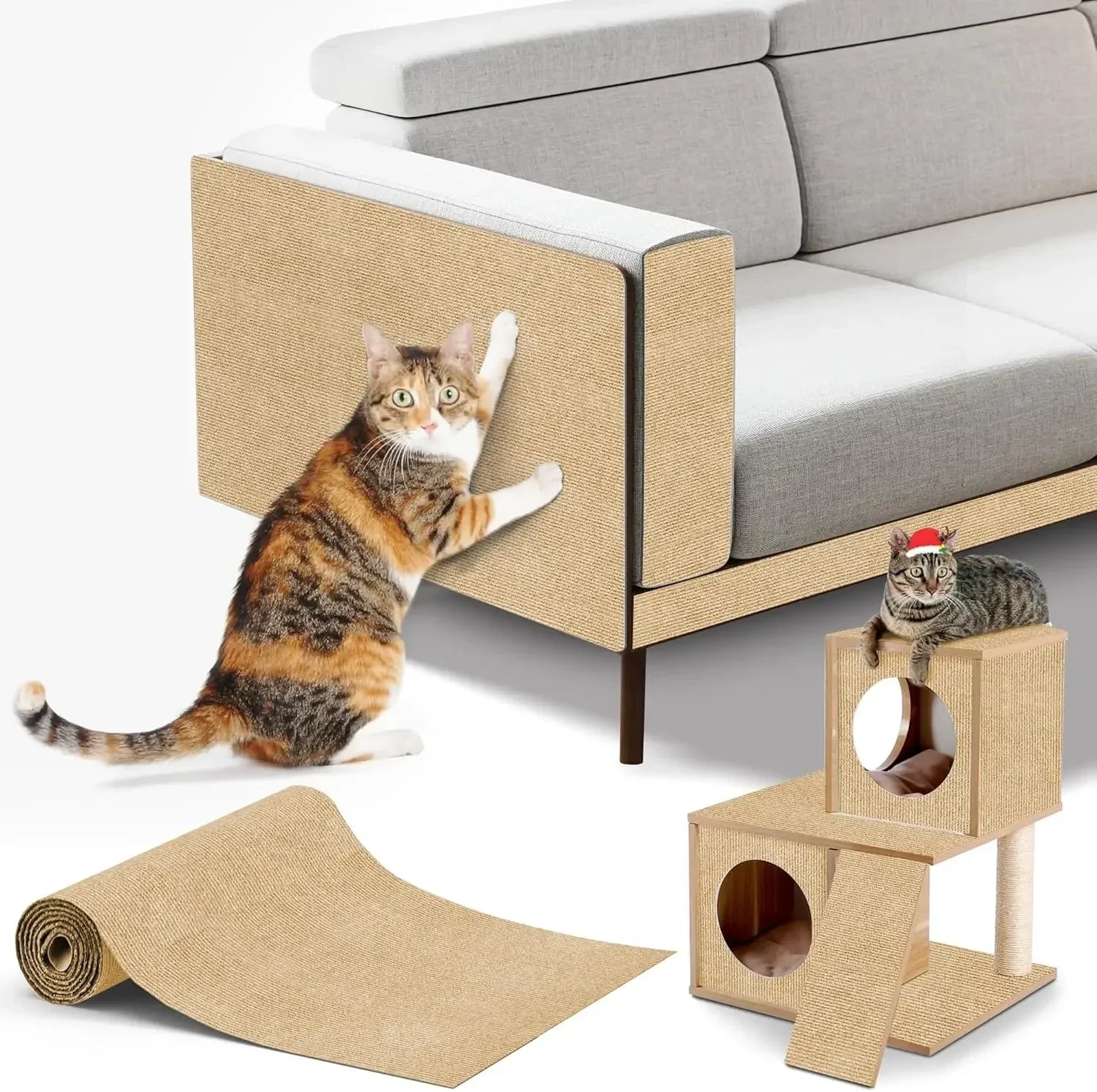 Self-Adhesive Cat Scratch Carpet