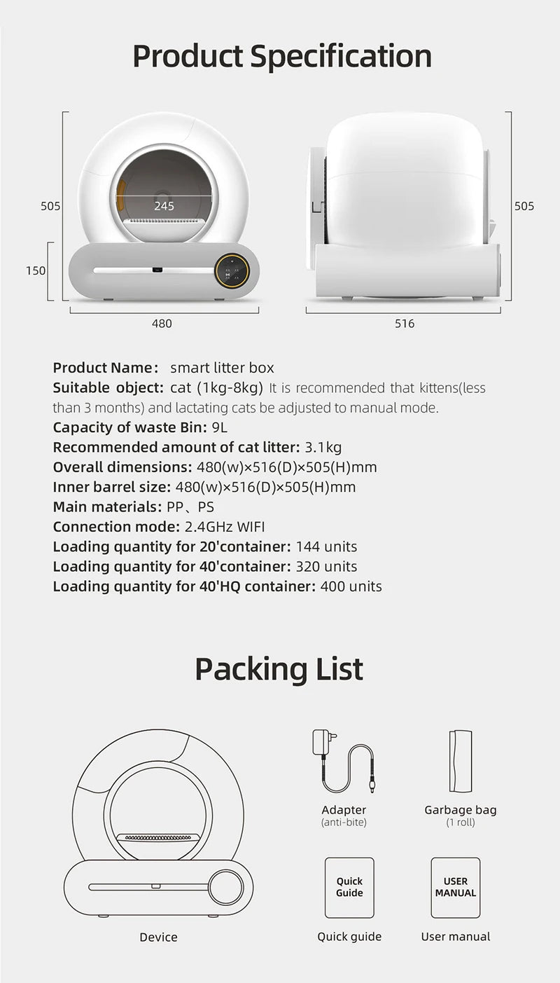 Automatic Smart Cat Litter Box