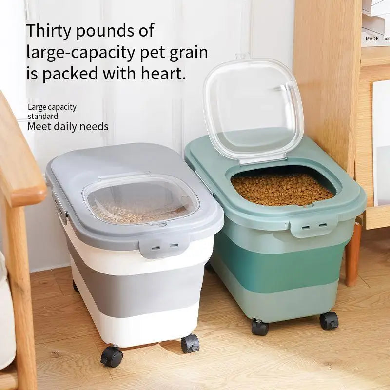 Collapsible Pet Food Container