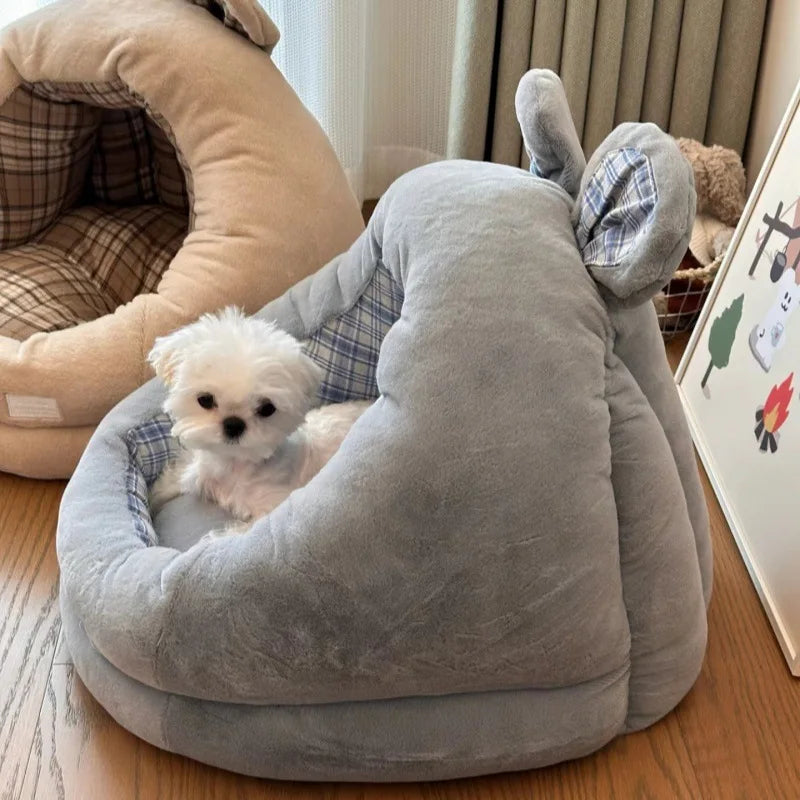 Semi-Enclosed Warm Cat Nest Bed