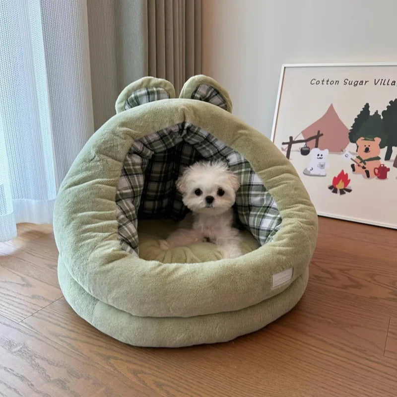 Semi-Enclosed Warm Cat Nest Bed