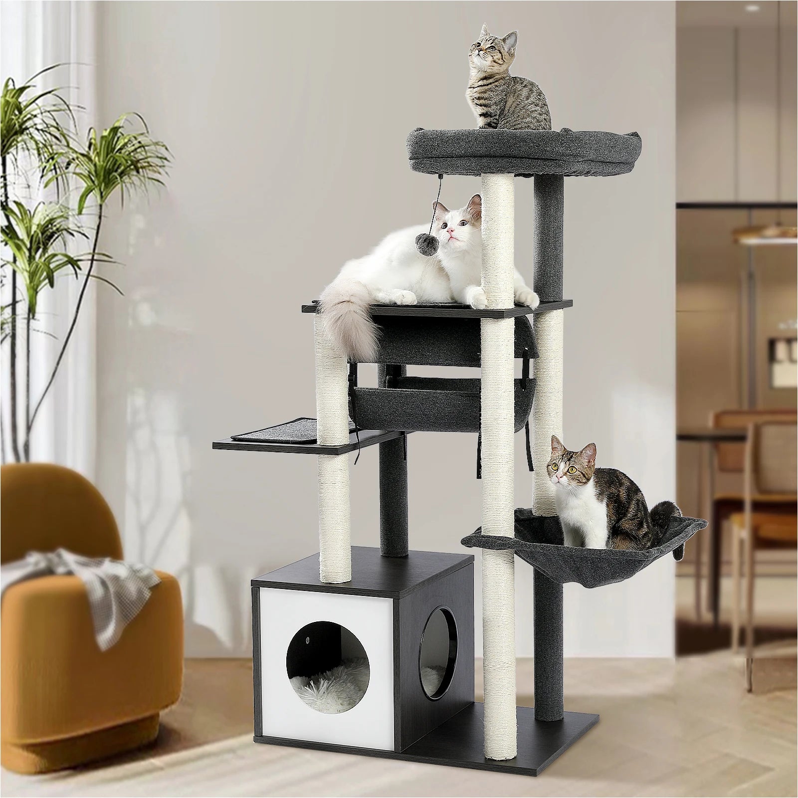 Modern Wooden Cat Tree