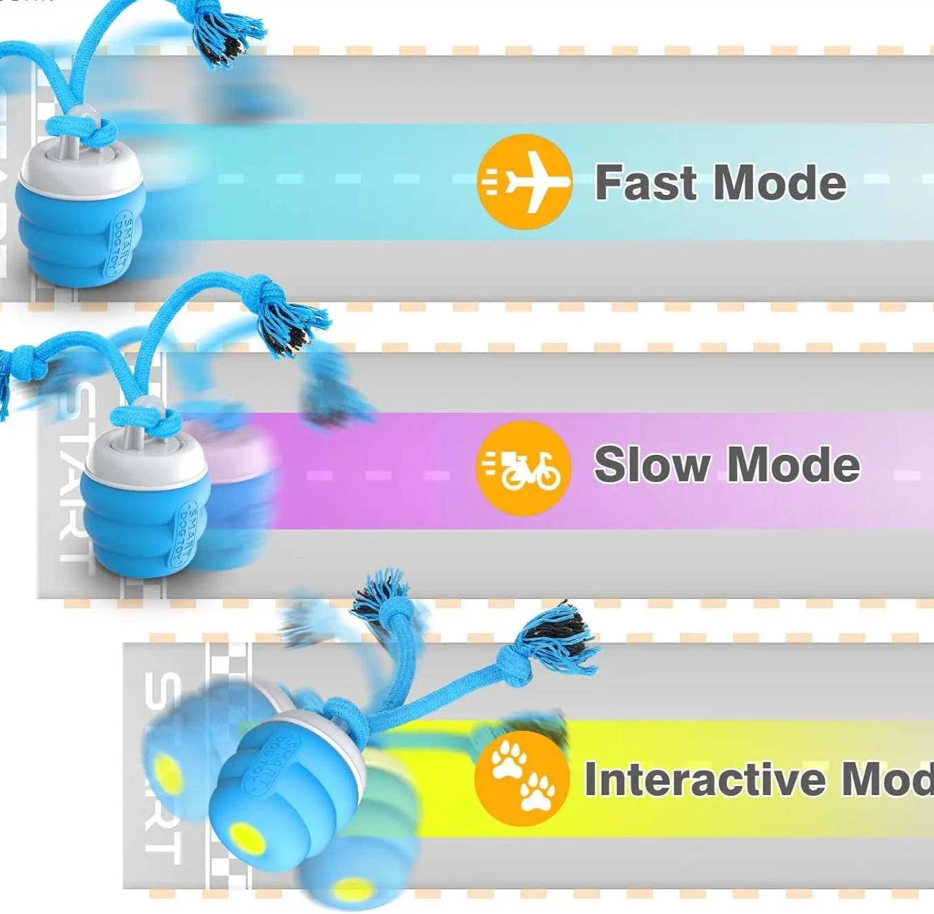 Interactive Dog Toy Ball with Rope