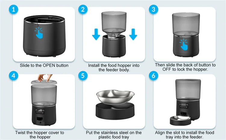 Automatic Pet Feeder - TechnuBlack Edition